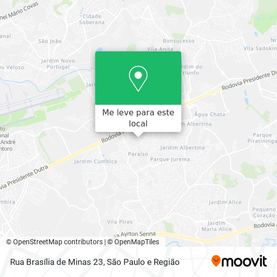Rua Brasília de Minas 23 mapa