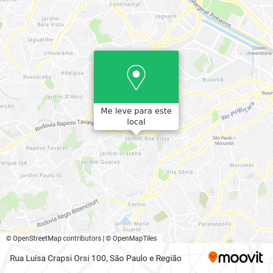 Rua Luísa Crapsi Orsi 100 mapa
