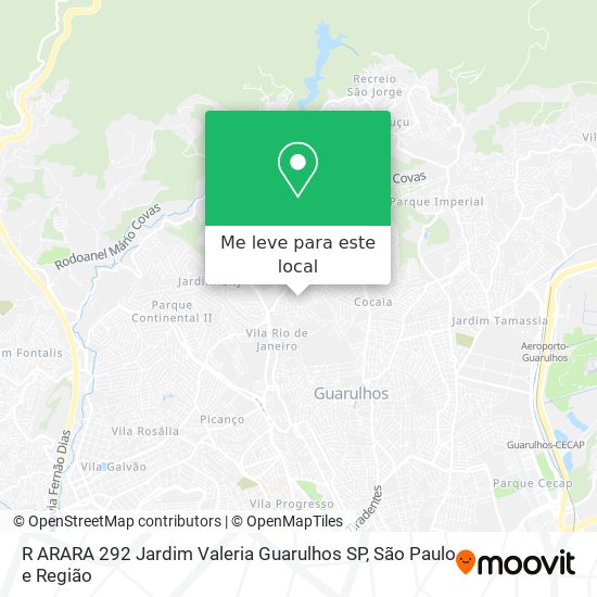 R ARARA  292   Jardim Valeria   Guarulhos   SP mapa