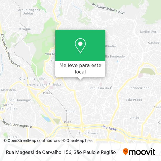 Rua Magessi de Carvalho 156 mapa