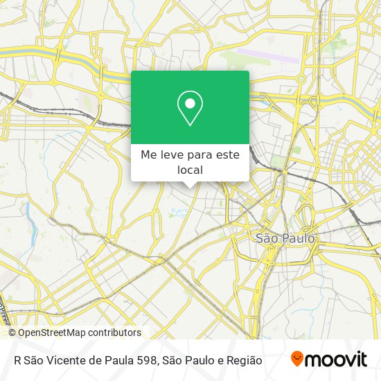 R São Vicente de Paula 598 mapa