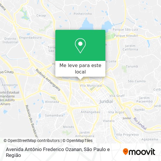 Avenida Antônio Frederico Ozanan mapa