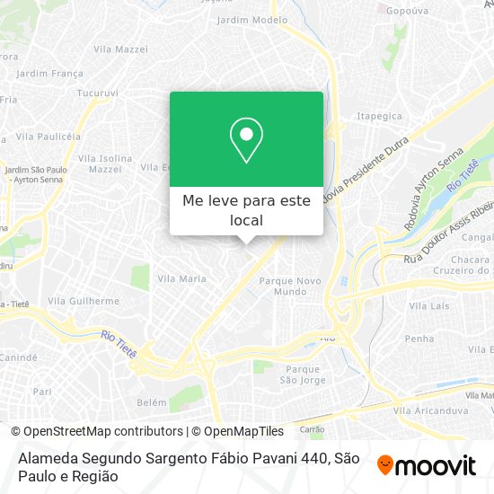 Alameda Segundo Sargento Fábio Pavani 440 mapa