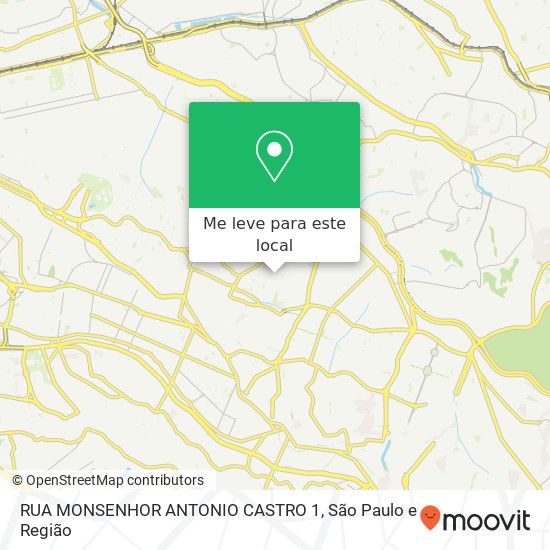 RUA MONSENHOR ANTONIO CASTRO 1 mapa