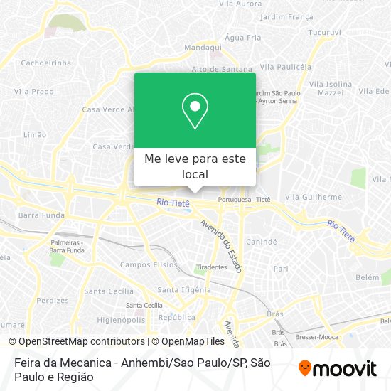 Feira da Mecanica - Anhembi / Sao Paulo / SP mapa