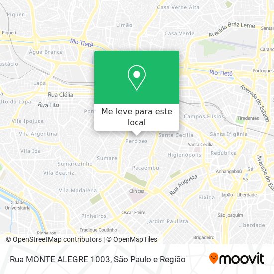 Rua MONTE ALEGRE 1003 mapa