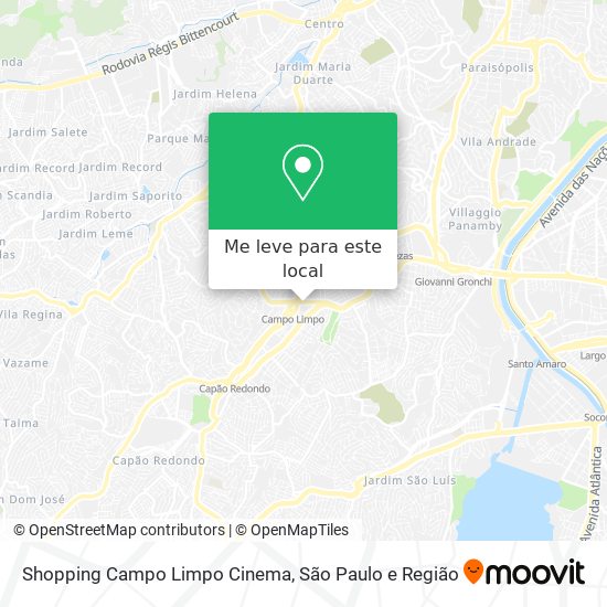 Shopping Campo Limpo Cinema mapa