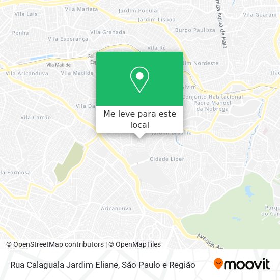 Rua Calaguala   Jardim Eliane mapa