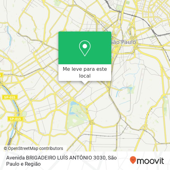 Avenida BRIGADEIRO LUÍS ANTÔNIO 3030 mapa