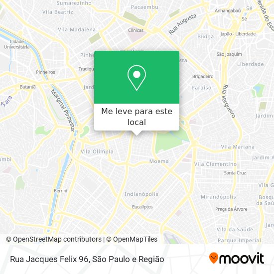 Rua Jacques Felix 96 mapa