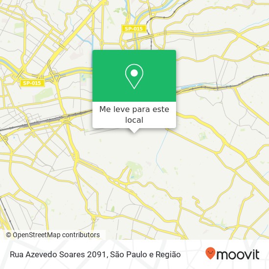 Rua Azevedo Soares 2091 mapa