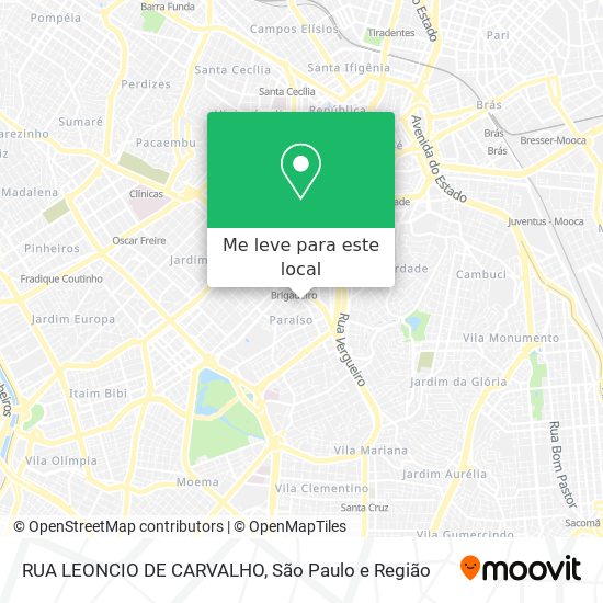 RUA LEONCIO DE CARVALHO mapa