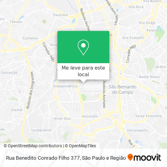 Rua Benedito Conrado Filho 377 mapa