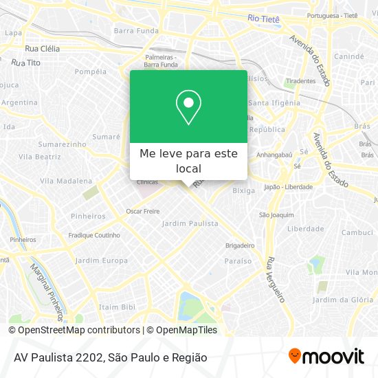 AV Paulista 2202 mapa