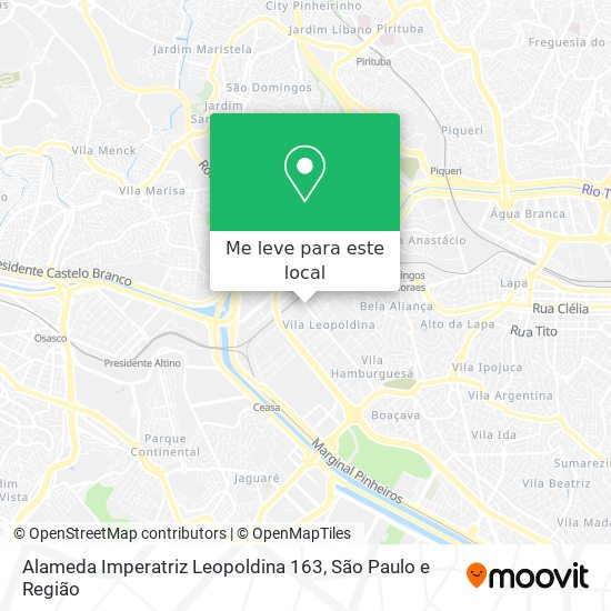 Alameda Imperatriz Leopoldina 163 mapa