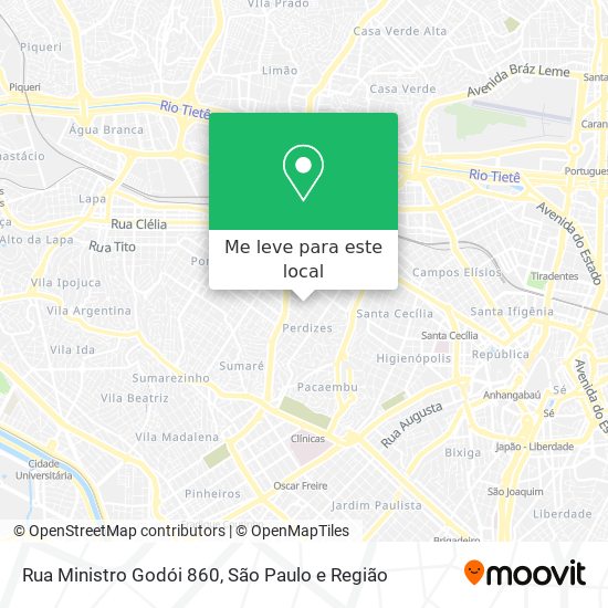 Rua Ministro Godói 860 mapa