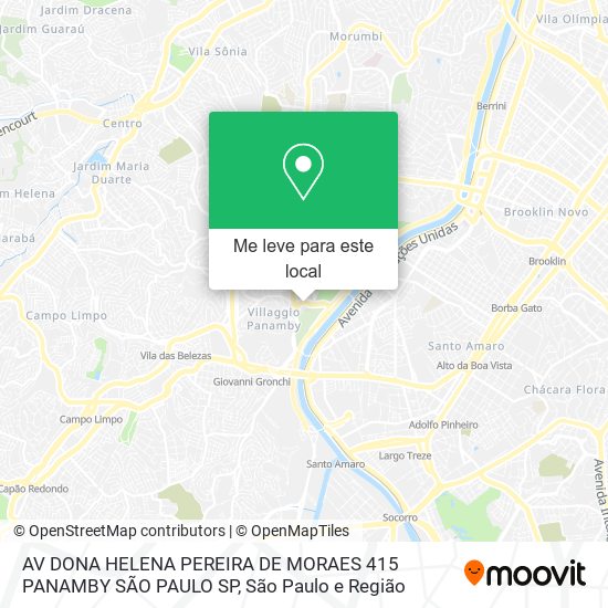 AV  DONA HELENA PEREIRA DE MORAES  415 PANAMBY  SÃO PAULO SP mapa