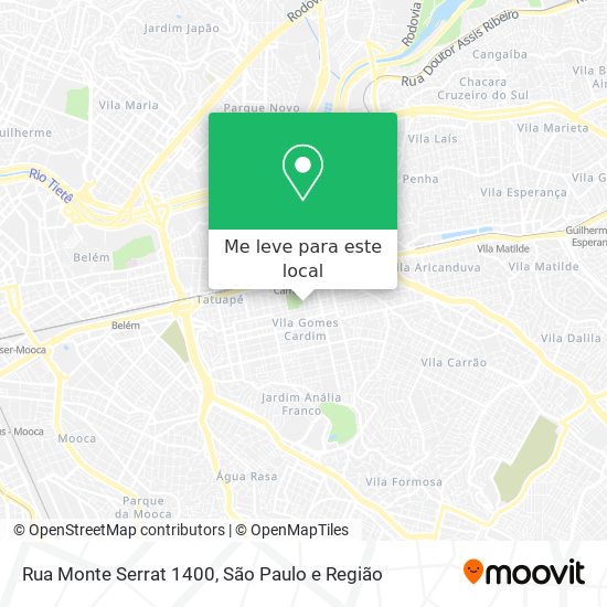 Rua Monte Serrat 1400 mapa