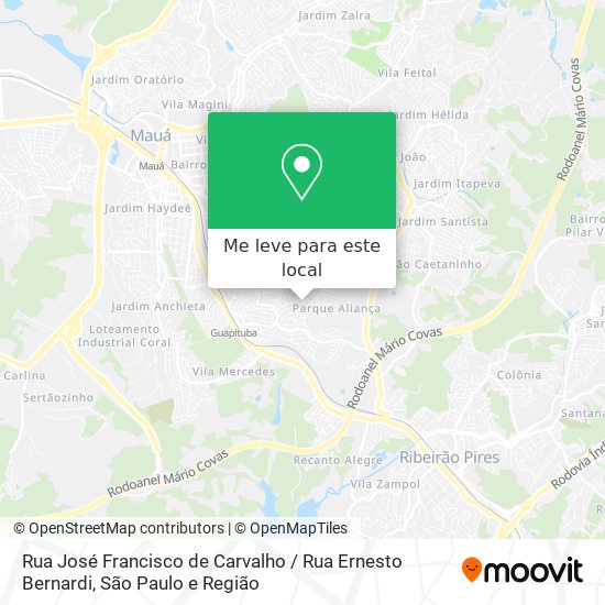 Rua José Francisco de Carvalho / Rua Ernesto Bernardi mapa
