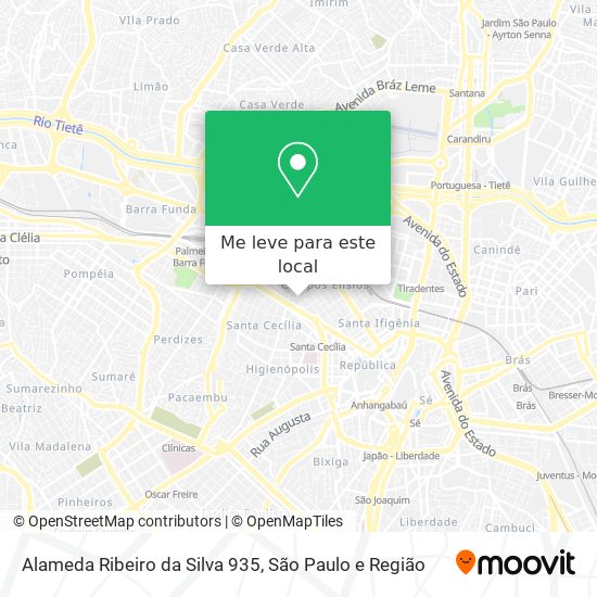 Alameda Ribeiro da Silva 935 mapa