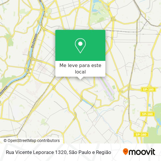 Rua Vicente Leporace 1320 mapa