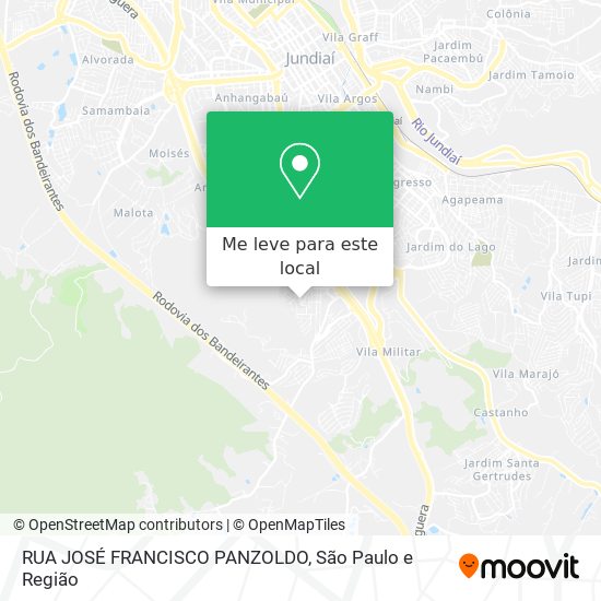 RUA JOSÉ FRANCISCO PANZOLDO mapa