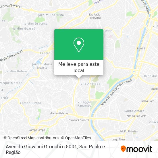 Avenida Giovanni Gronchi n 5001 mapa