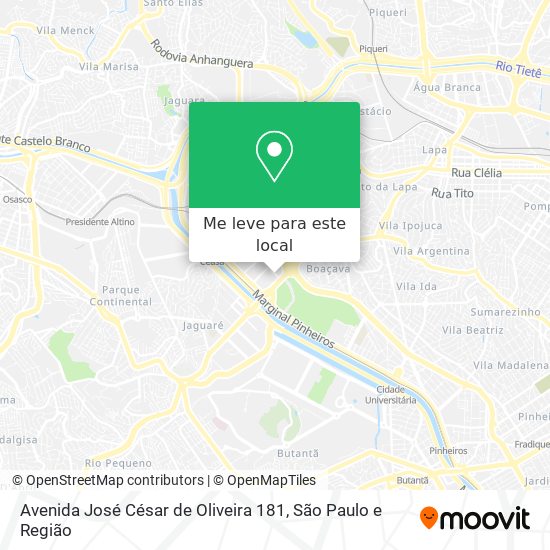 Avenida José César de Oliveira 181 mapa