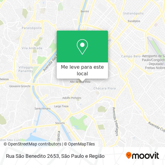 Rua São Benedito 2653 mapa