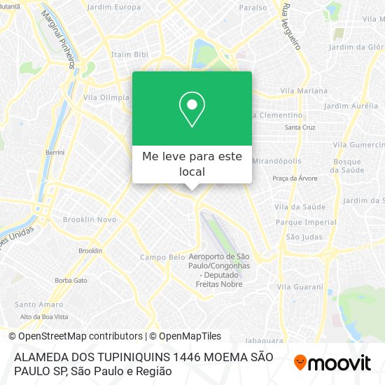 ALAMEDA DOS TUPINIQUINS  1446 MOEMA  SÃO PAULO SP mapa