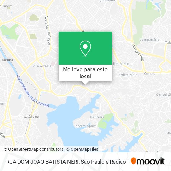 RUA DOM JOAO BATISTA NERI mapa