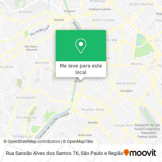 Rua Sansão Alves dos Santos 76 mapa