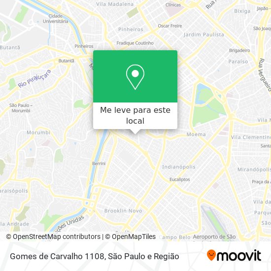 Gomes de Carvalho 1108 mapa