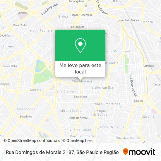 Rua Domingos de Morais 2187 mapa