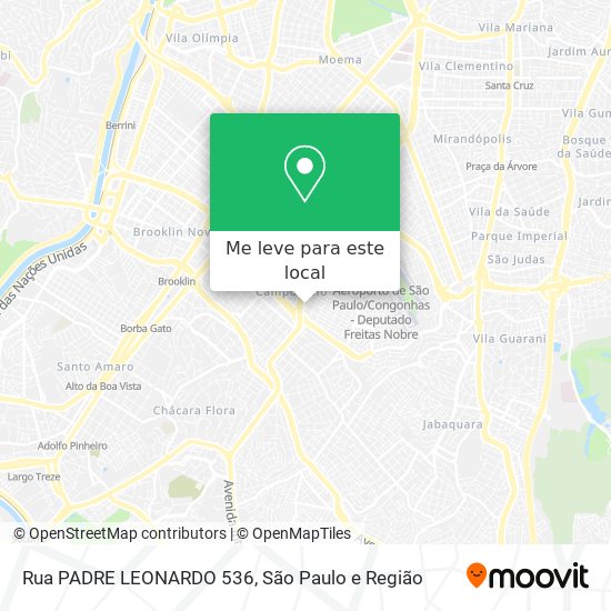 Rua PADRE LEONARDO 536 mapa