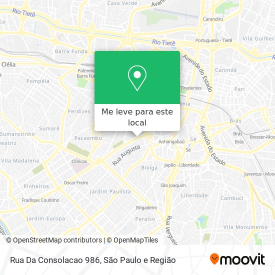 Rua Da Consolacao 986 mapa