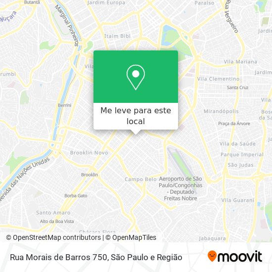 Rua Morais de Barros 750 mapa