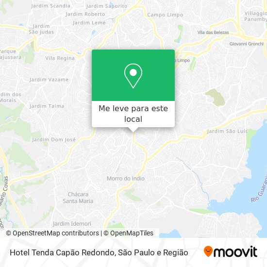 Hotel Tenda Capão Redondo mapa