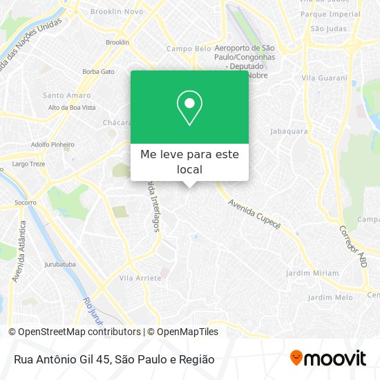 Rua Antônio Gil 45 mapa