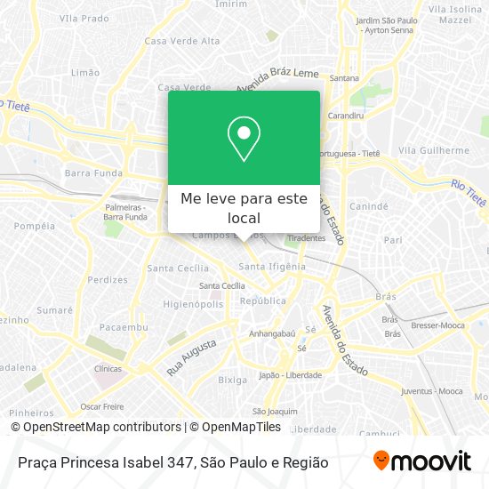 Praça Princesa Isabel 347 mapa