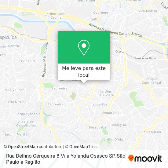Rua Delfino Cerqueira  8   Vila Yolanda   Osasco   SP mapa