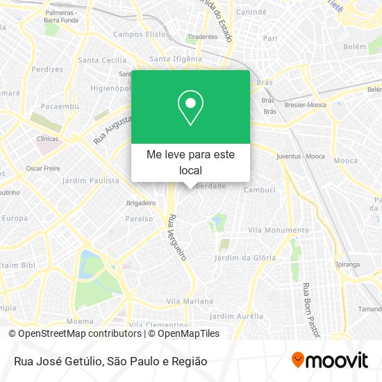 Rua José Getúlio mapa