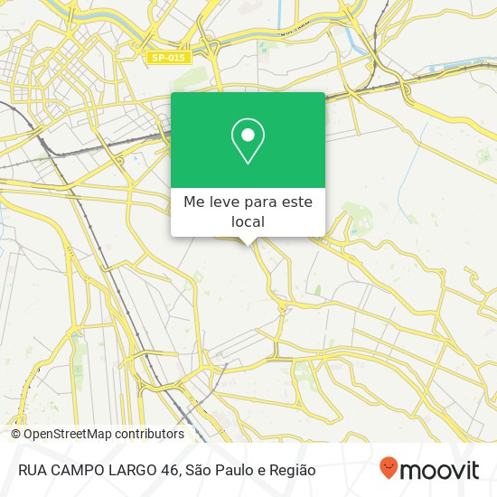 RUA CAMPO LARGO 46 mapa