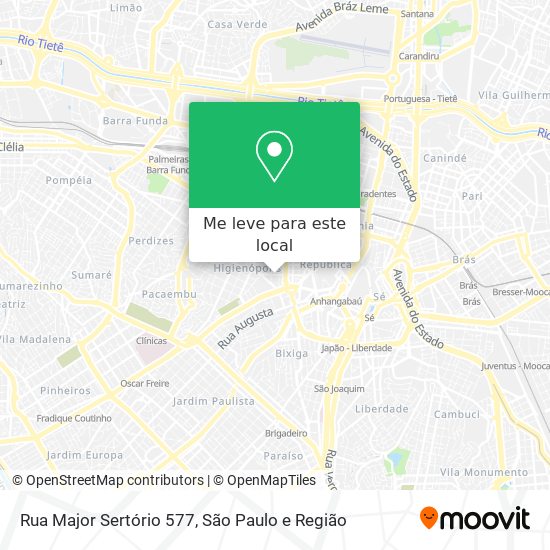 Rua Major Sertório 577 mapa