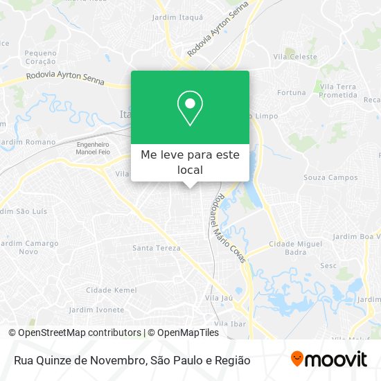 Rua Quinze de Novembro mapa