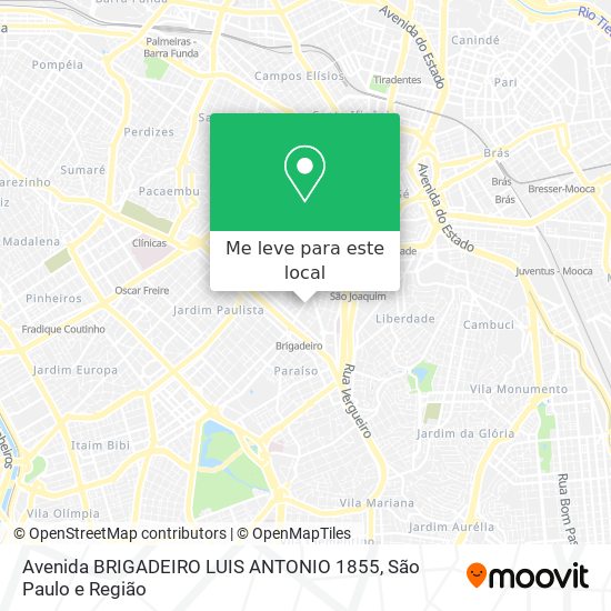 Avenida BRIGADEIRO LUIS ANTONIO 1855 mapa