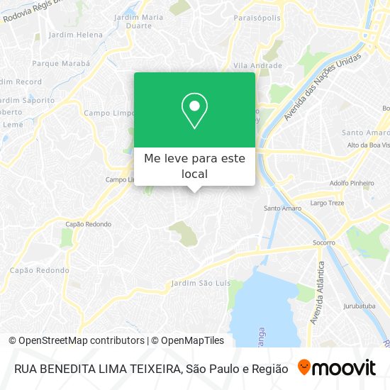 RUA BENEDITA LIMA TEIXEIRA mapa