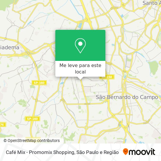 Café Mix - Promomix Shopping mapa
