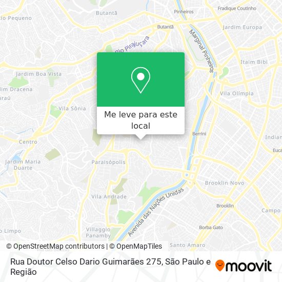 Rua Doutor Celso Dario Guimarães 275 mapa