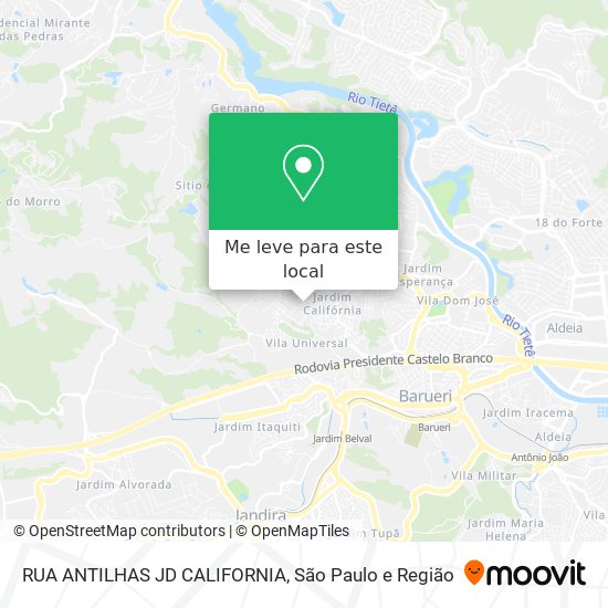 RUA ANTILHAS  JD CALIFORNIA mapa